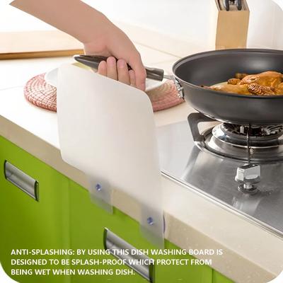 Kitchen Sink Water Splash Guards with Sucker Waterproof Screen for Dish Fruit Vegetable Washing Anti-water Board PVC Flaps