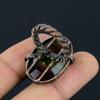 Ammolite Gemstone Copper Wire Wrapped Handmade Jewelry Ring All Size