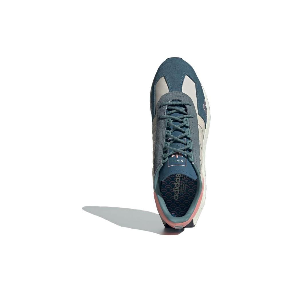 Adidas Originals Retropy E5 Retro Comfortable Versatile Leather Cushioning Durable Breathable Low-Top Running Shoes Unisex sneaker Blue Pink IF4325