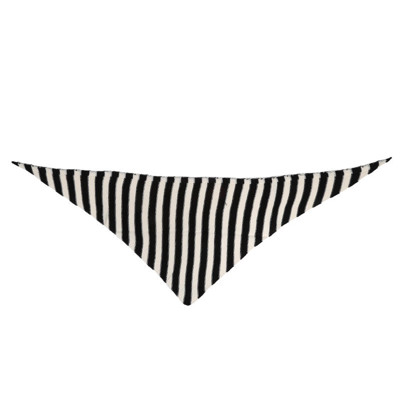Écharpe Triangle Tricotée Tendance Châle Sangle pour Femmes Écharpe de Tête Rayée Accessoires Streetwear Esthétiques