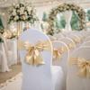 Bows Chair Back Bow Decorative Belt Ready Made Elastic Band Satin Chair Sashes Ties Fastening Chair Bandage