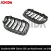 BMW 3 Series E90 Late Model Front Grille in Bright Black, Tri-color, or Carbon Fiber for Car Modification