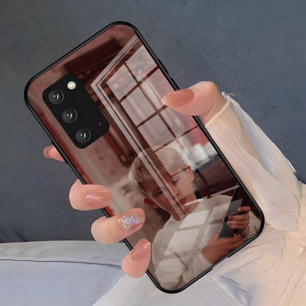 

Рождественский чехол для телефона Один дома для Samsung S26 S25 Plus S20 S20 Plus S22 Ultra S23 FE S21 Plus S21 Ultra Стеклянная крышка Samsung S22