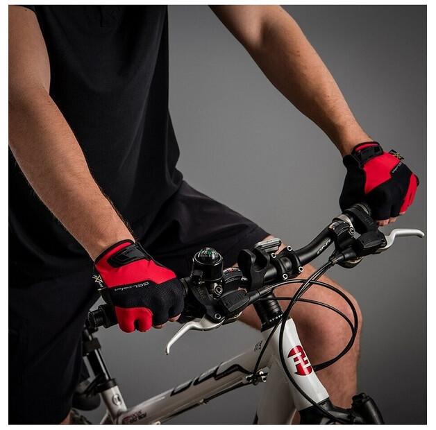 Chiba Gel Comfort Active Bicycle Gloves (Red Black)