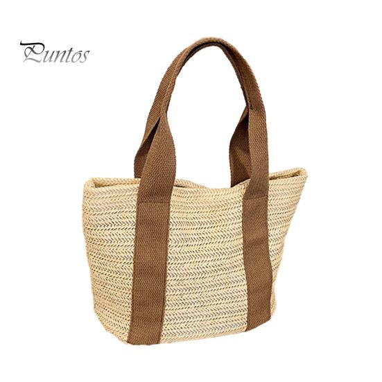 

Женская соломенная сумка-тоут ручной работы, многоразовая летняя сетчатая пляжная сумка для ежедневных прогулок, отпуска, подарка на День матери коричневый