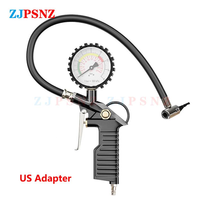 Car Tire Pressure Gauge Pressure Gun Type 0-16Bar/0-220Psi For Air Compressor Car Motorcycle SUV Inflator Pump Tire Repair Tools