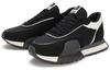 Men's Sneakers Kappa Fabric Low top Running Shoes Unisex Black White