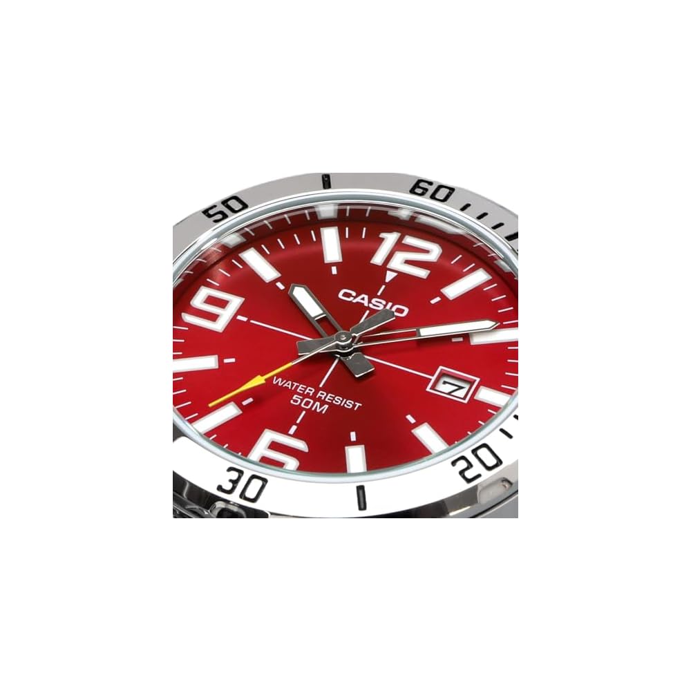 Casio Standard Analog Quartz Men's Watch MTP-VD01D-4BV Metal Band Red Imported Model