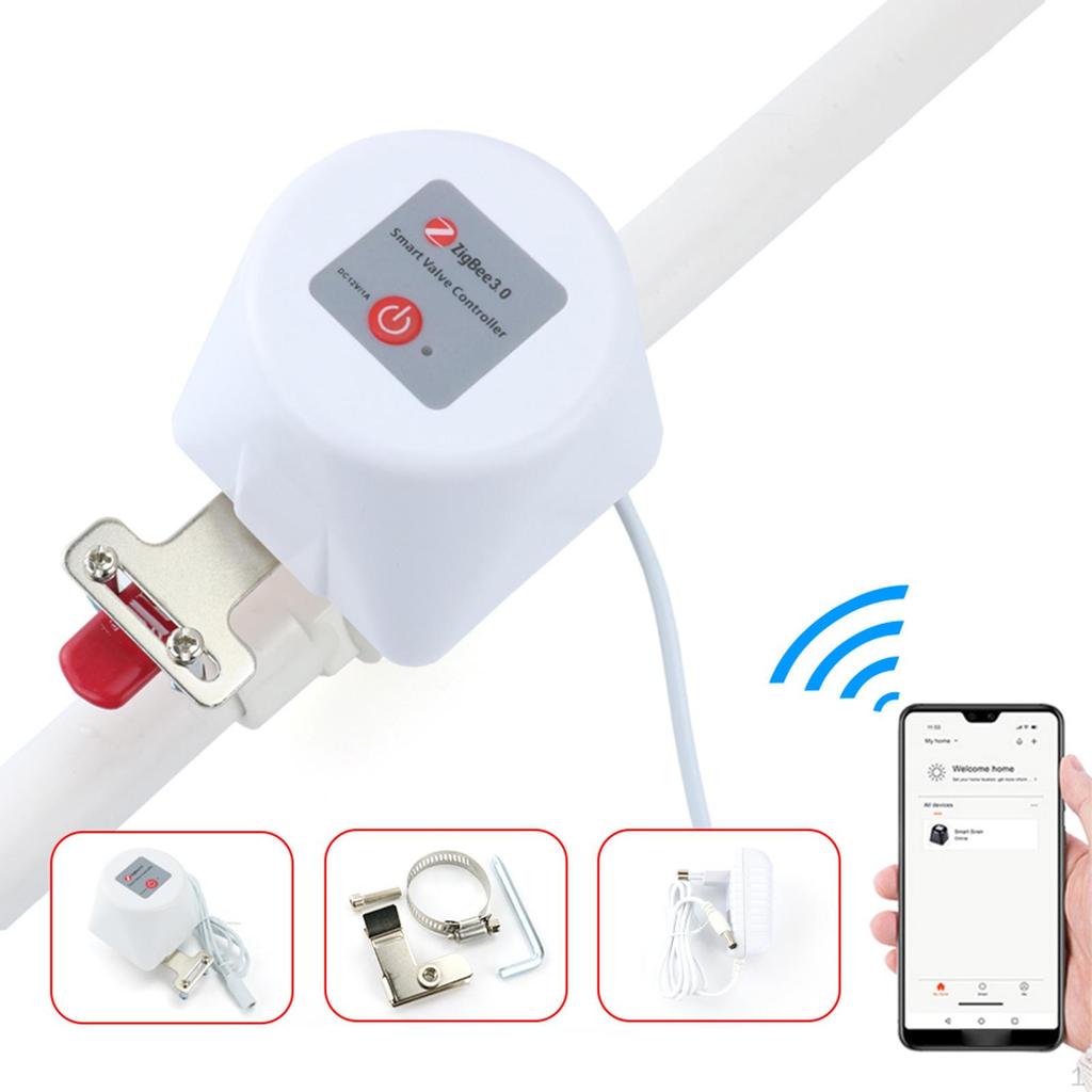 Smart Water Gas Valve Phone Remote Control On Off Timing Function Controller Black