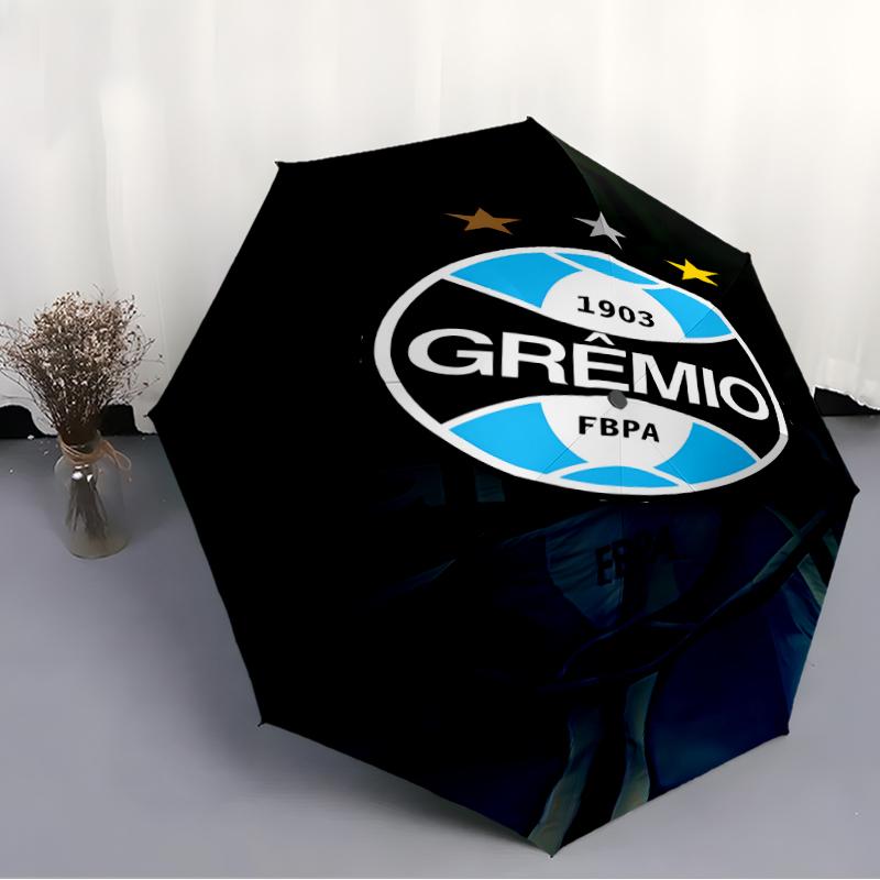 Printed Grêmio logo Folding Umbrella,Outdoor,Leisure,And Travel Umbrella,Durable Umbrella Fabric,Birthday And Holiday Gift