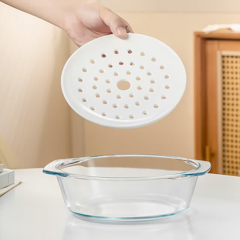 Microwave-Safe Borosilicate Glass Steaming & Soup Bowl Set