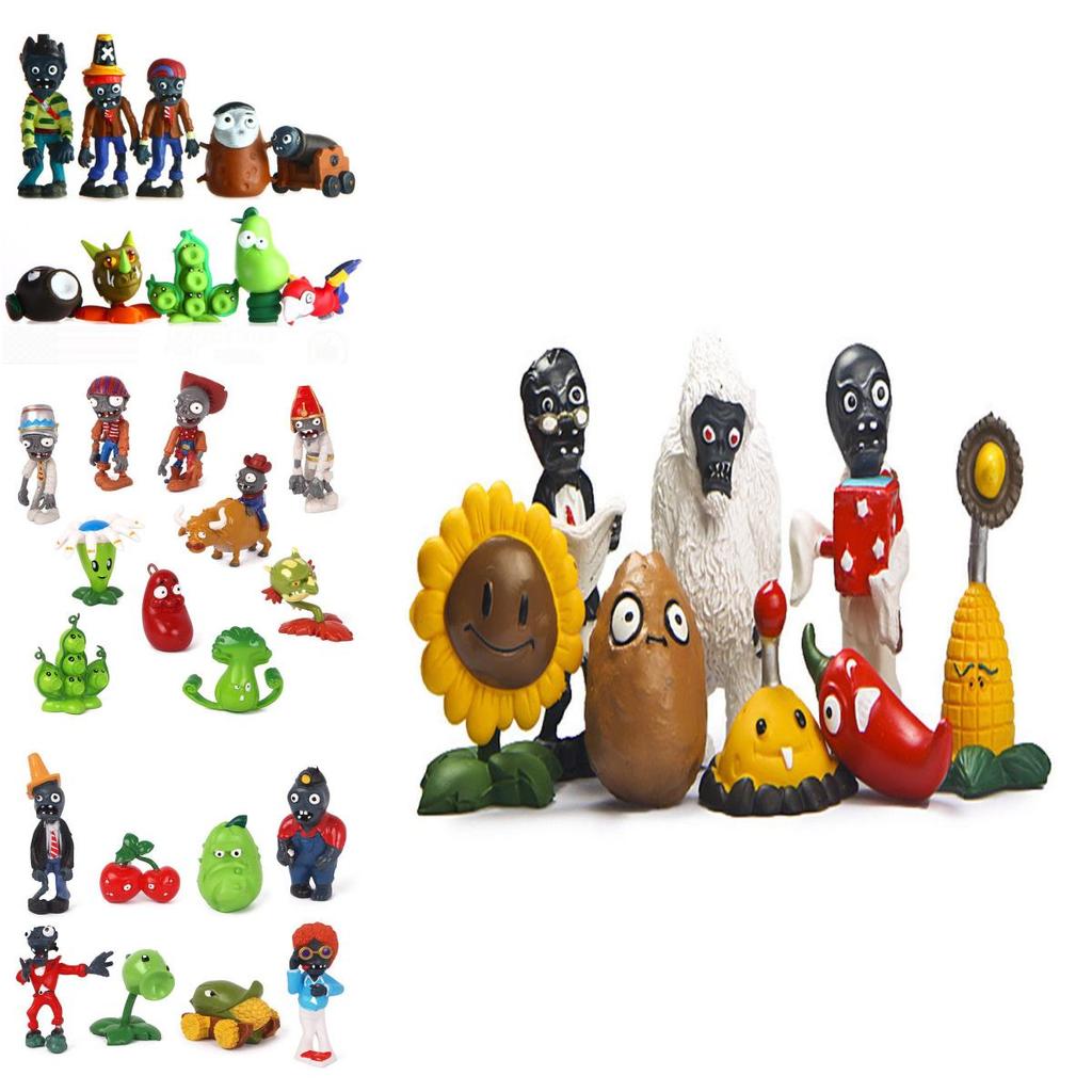 Plants Vs Zombies Series Egypt Private Wild West Pvc Toy Action Figures Set New Fun Easter Decoration For Kids