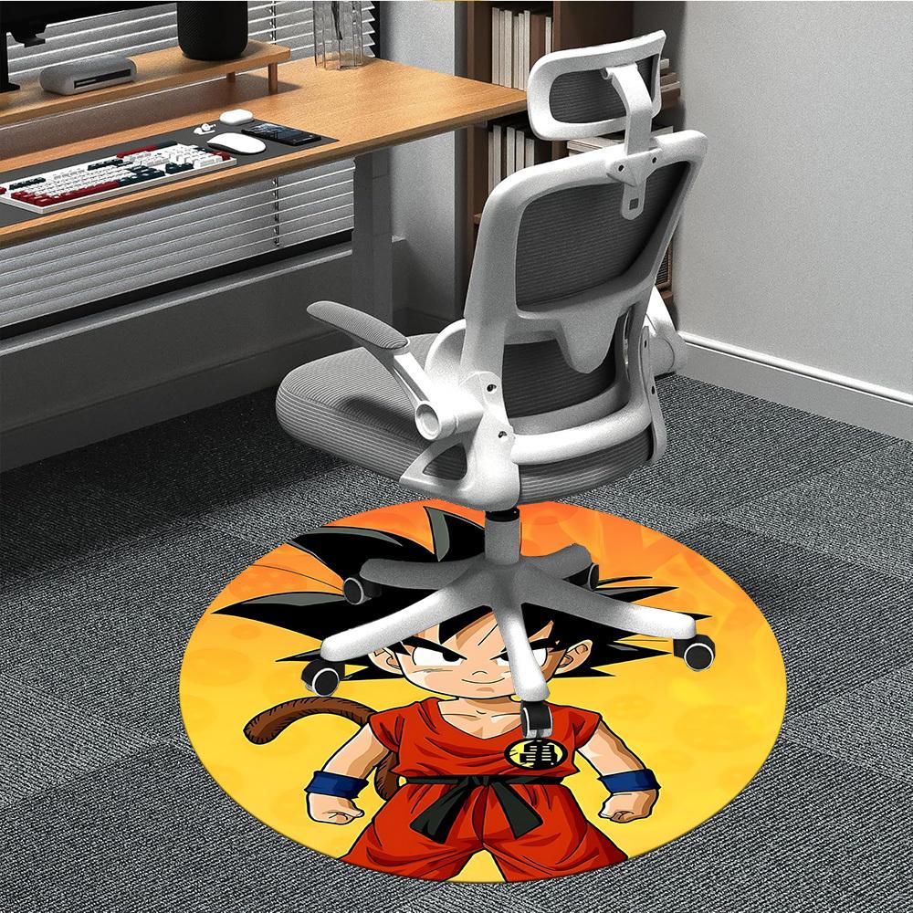 

1pc Dragon Ball Goku Saiyan Office Round Area Rug, Under Office Chairs Bedroom Living Room Home Decor, Room Decoa1016131 80cm by 80cm