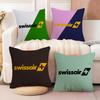 Swiss Airlines S-Swissair Cushion Cover Soft Plush Fabric Double-Sided Printed Sofa Cushion Cover for All Seasons Home DecorGift