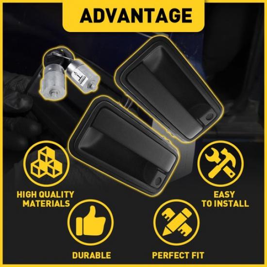 Exterior Door Handle W/ Lock Cylinder For C1500 Chevrolet GMC K1500 88-99 EOA