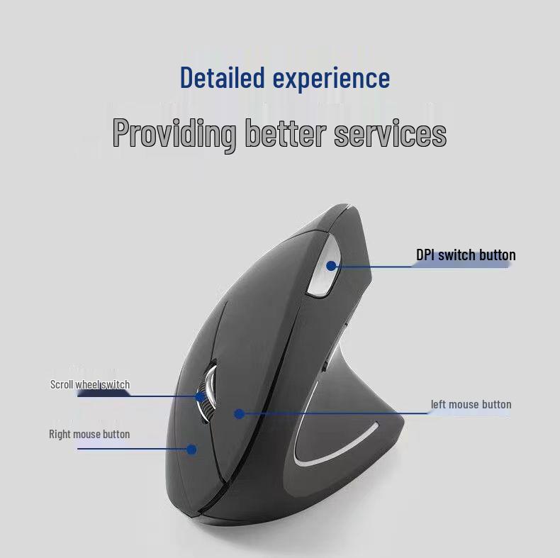 Ergonomic Dual-Mode Bluetooth Silent Gaming Mouse with Luminous Design