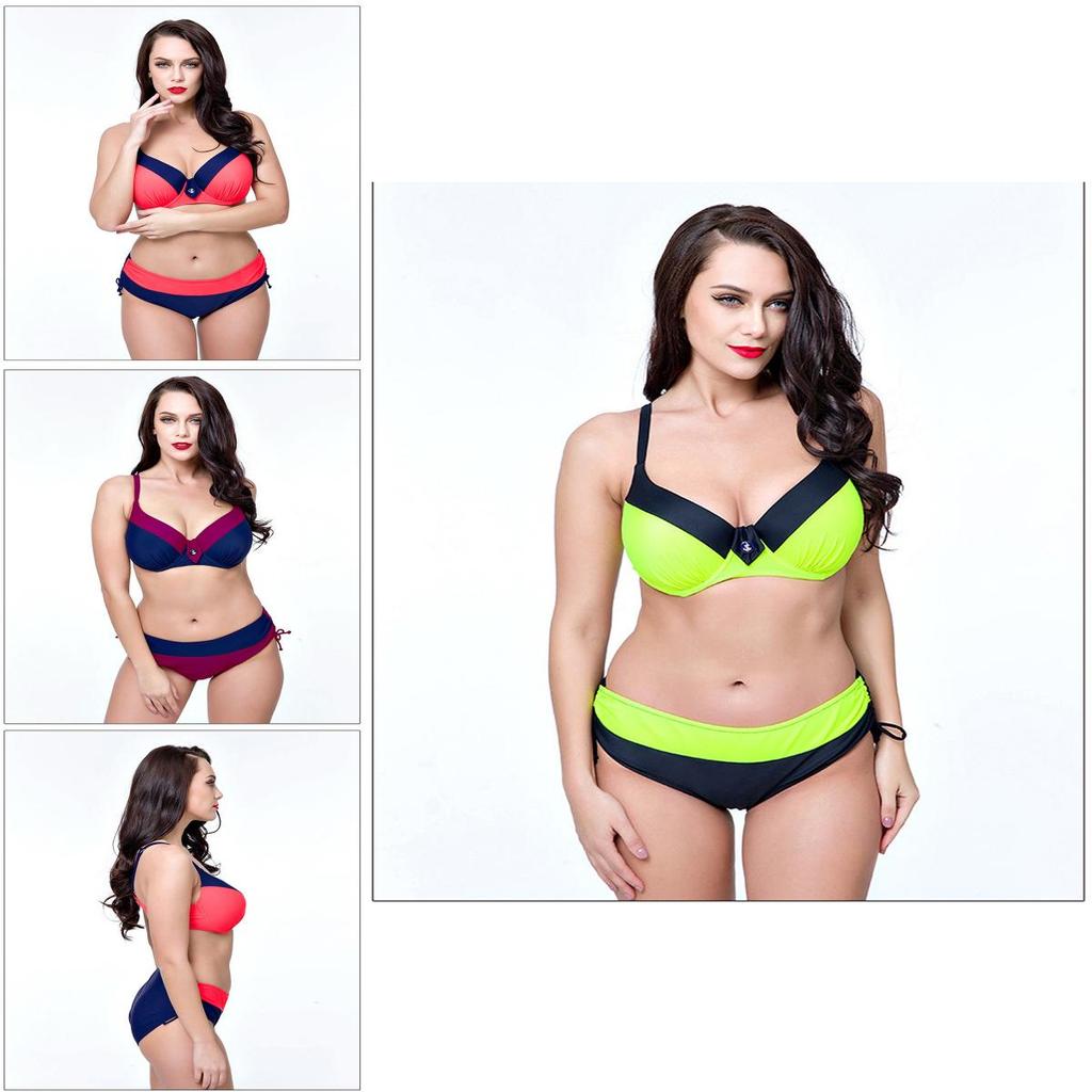 Premium Quality Fashion Women Sexy Bikini Solid Color Two Piece Split Swimsuit For Beach Fun