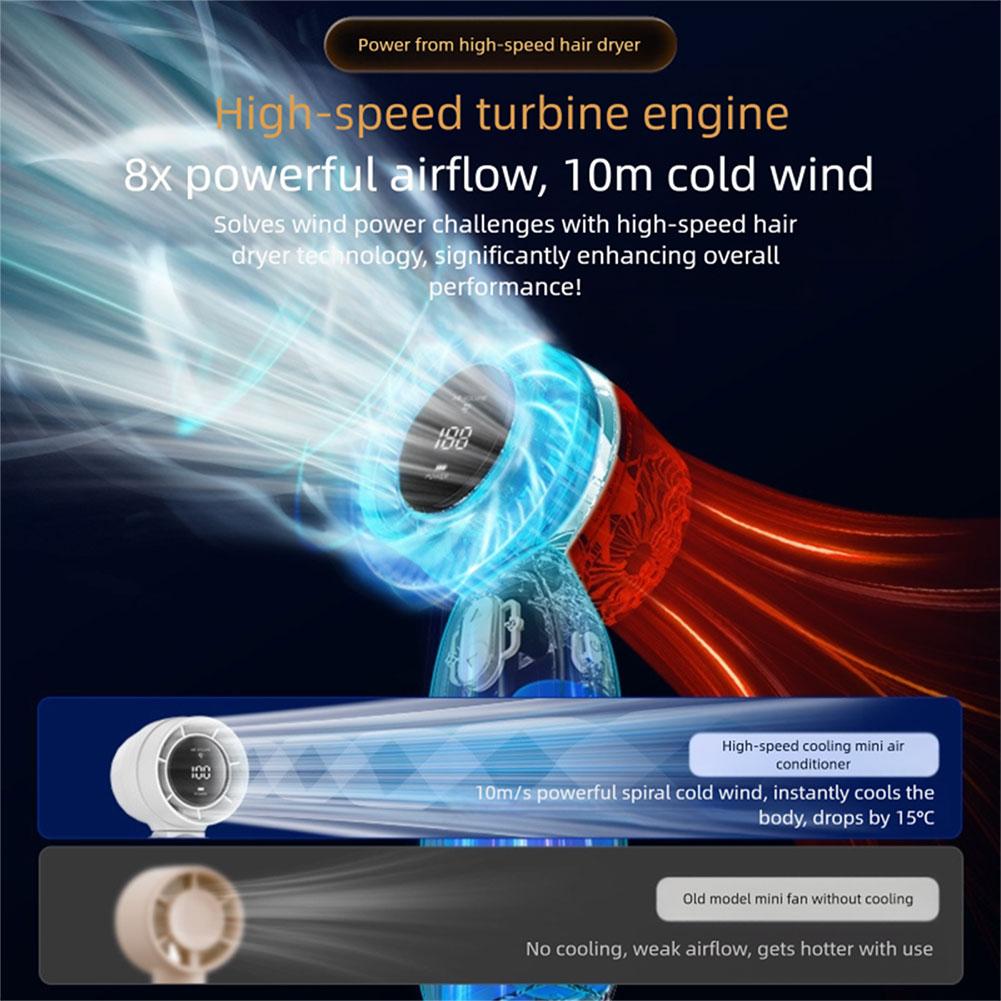 Portable Handheld Mini Turbos Fan Small Rechargeable Handheld Cooling Fan For Travel Commuting Comfort