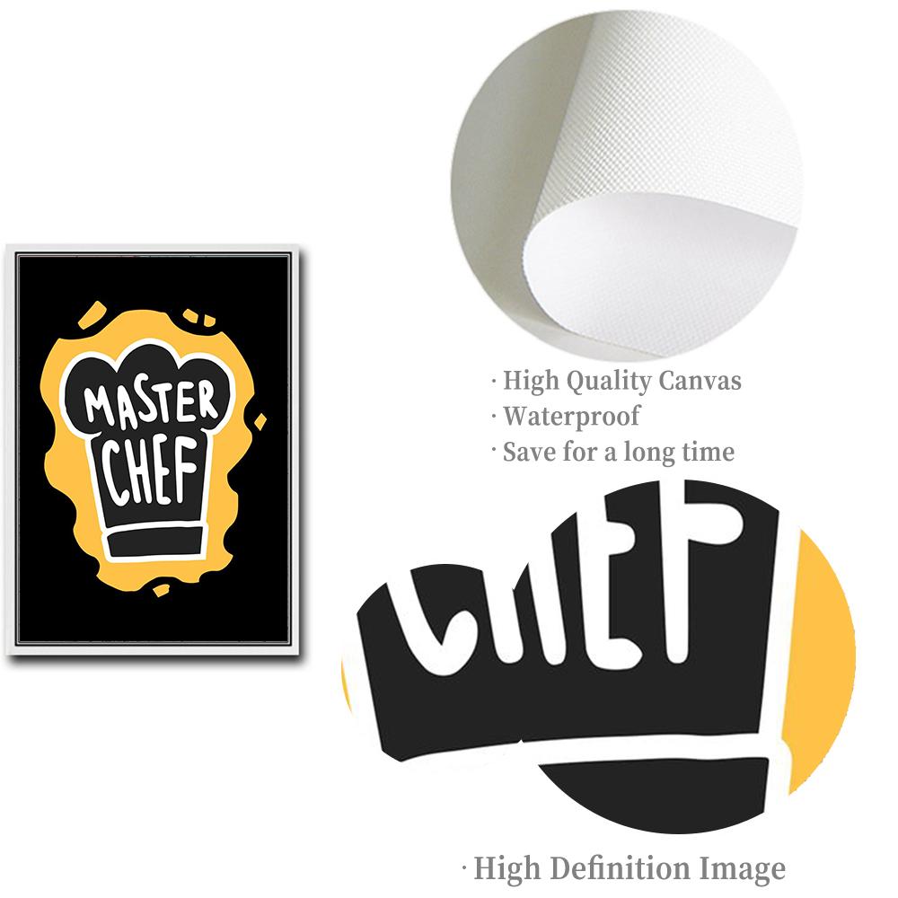Cartoon Funny Fast Food Posters Master Chef Print Lunch Quote Canvas Painting Club Bar Shop Kitchen Wall Picture House Decor