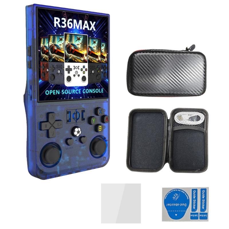 Open Source R36Max 4Inch IPS Screen Handheld Video Game Console Linux System Pocket Game Player Kids Gift