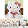 Adorable Kt Cat Plush Toy Soft Hello Kitty Doll Cute Bow Design For Collectors