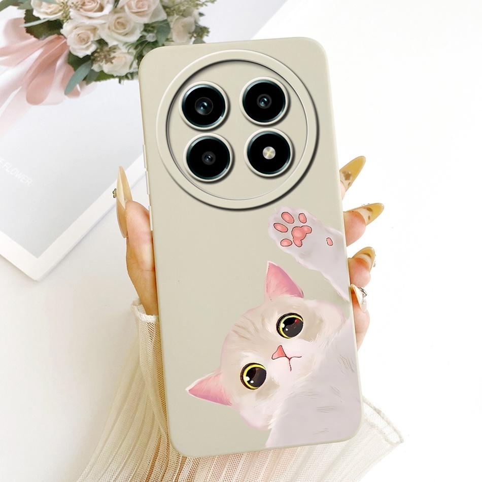 For Realme 13 Pro 13Pro+ Cute Cat Flower Cartoon Phone Case For Realme 13Pro Plus 5G Shockproof Soft Silicone Covers Bumpers