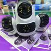 ICsee HD Night Vision Waterproof Wireless Multi-Lens CCTV Monitor with Three Screens