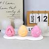3D Flower Relief Egg Candle Silicone Mold Rose Peony Flowers Goog Candle Molds Rabbit Statue Eggs Resin Gypsum Mould Easter Gift