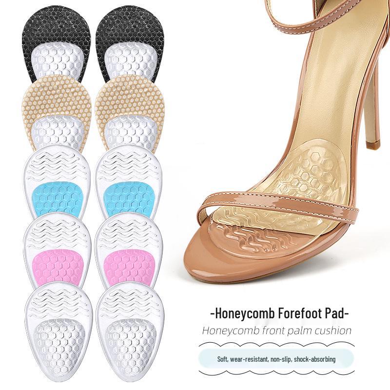Soft GEL Forefoot Pads: Honeycomb, Shock-Absorbing, Anti-Slip Insoles for High Heels