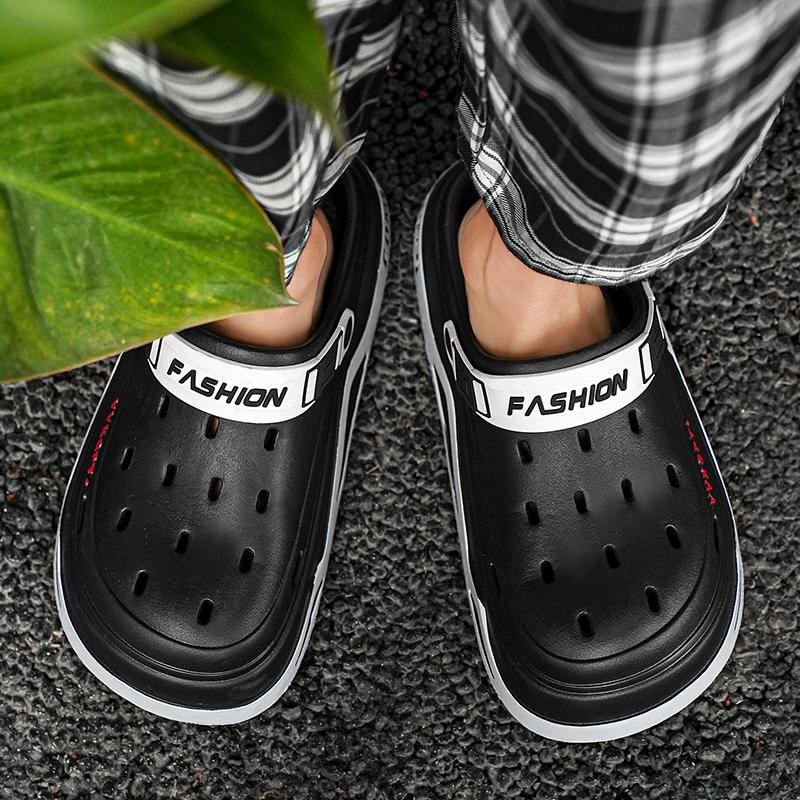 Men's Summer Clogs - Lightweight EVA Beach Sandals, Anti-Slip Breathable Shoes for Garden/Pool/Indoor