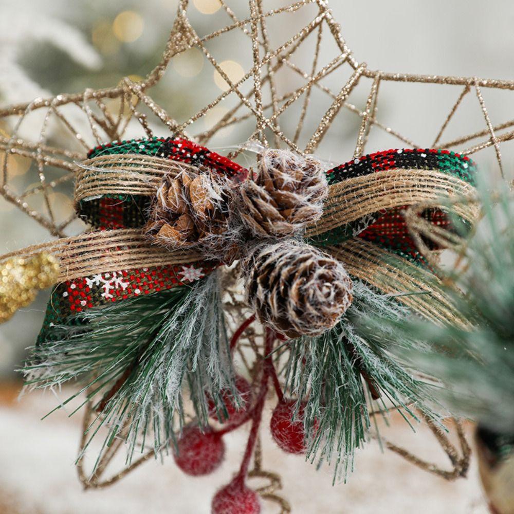 Glitter Christmas Tree Top Star Five-pointed Star Christmas Tree Ornaments  Christmas Decoration