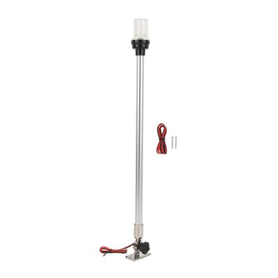 Lumină de ancoră pentru barcă, LED, rotativă la 180 de grade, cu bază din oțel inoxidabil de 24 inch, COB, pentru pupa de barcă, pentru iahturi