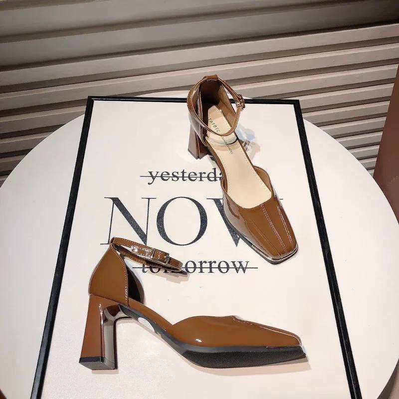 Luxury Sexy Women High Heels Classic Dress Block Heels Pumps Elegant Woman Heeled Shoes Party Office Shoes Female Heeled Sandals
