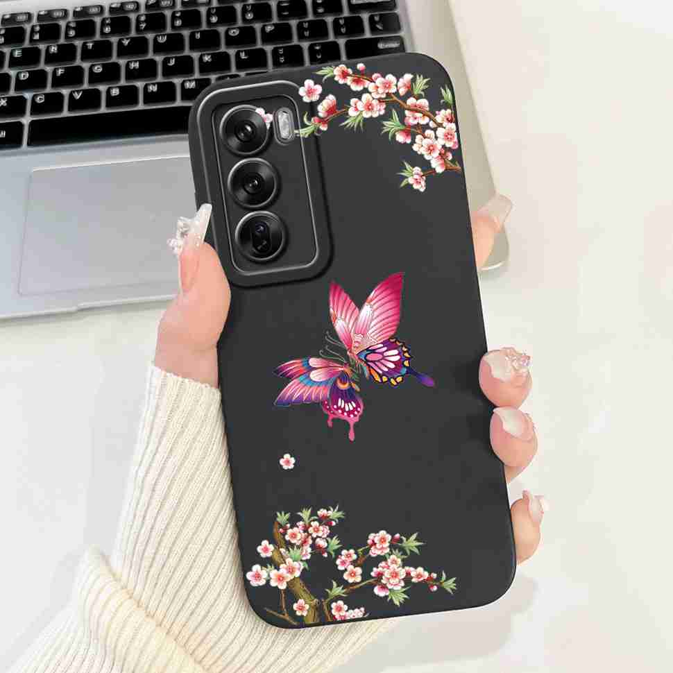 Silicone Case For Oppo Reno12 5G Colorful Small Cat Soft Cover For Oppo Reno 12 F 12F Reno12 FS 5G Protectors Cases Coque