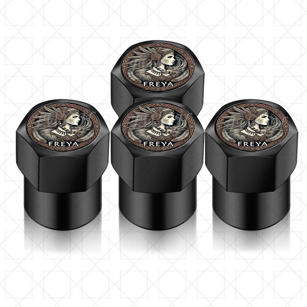 4PCS Universal For Freya Goddess of Bohemian Norse Mythology Car Wheel Tire Air Valve Caps Stem Car Stickers For Cars Motor Auto Accessories