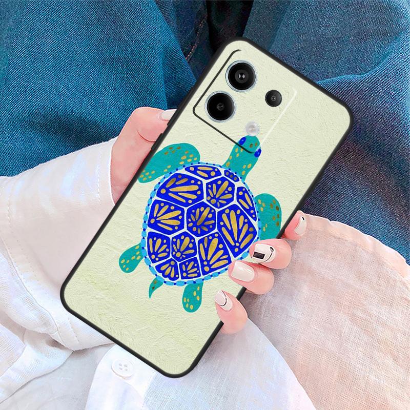 Cute Turtles Painted Cover For Xiaomi Redmi Note 14 Pro 13 12 11 9 10 9S 10S 11S 12S Redmi 10C 12C 13C 14C Case