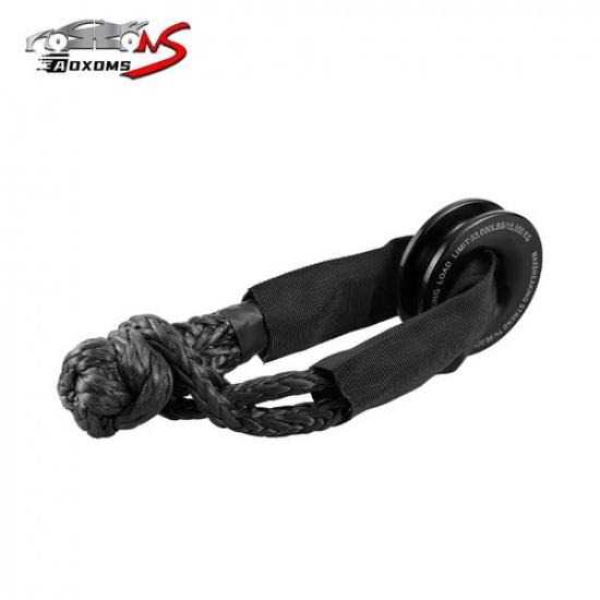 Heavy Duty Recovery Ring Snatch Block Pulley w/ Soft Shackle Tow Winch Rope