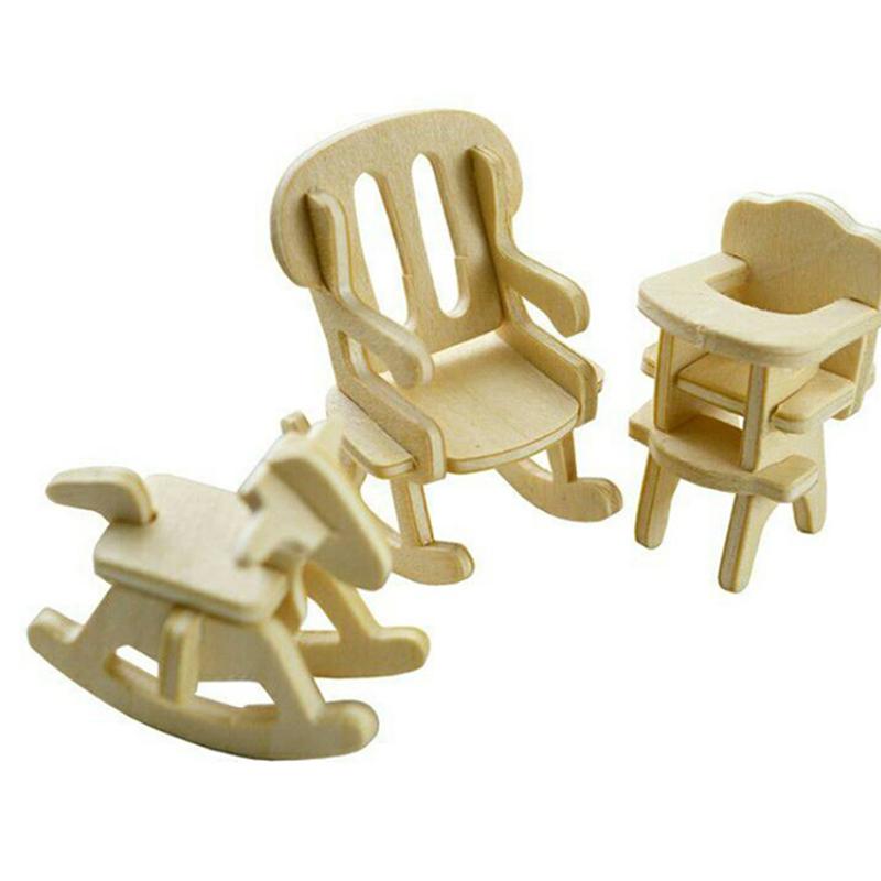 Mini Meble 34-elementowy Zestaw Modelowy Dom dla Lalek DIY Symulacja Dekoracja Domu