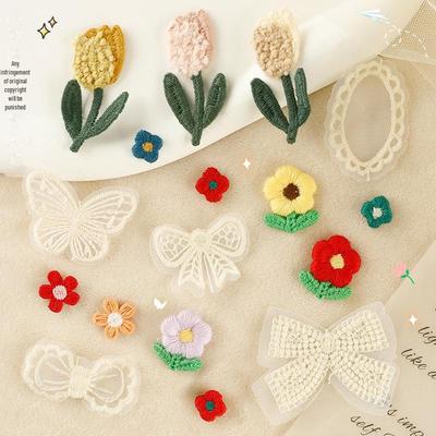 Floral Lace Embroidery Stickers for DIY Hair and Clothing Accessories