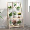 Solid Wood Balcony Flower Stand