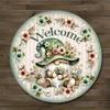 Rustic Welcome Gnome Wall Art Metal Sign Farmhouse Home Garden Porch Decor