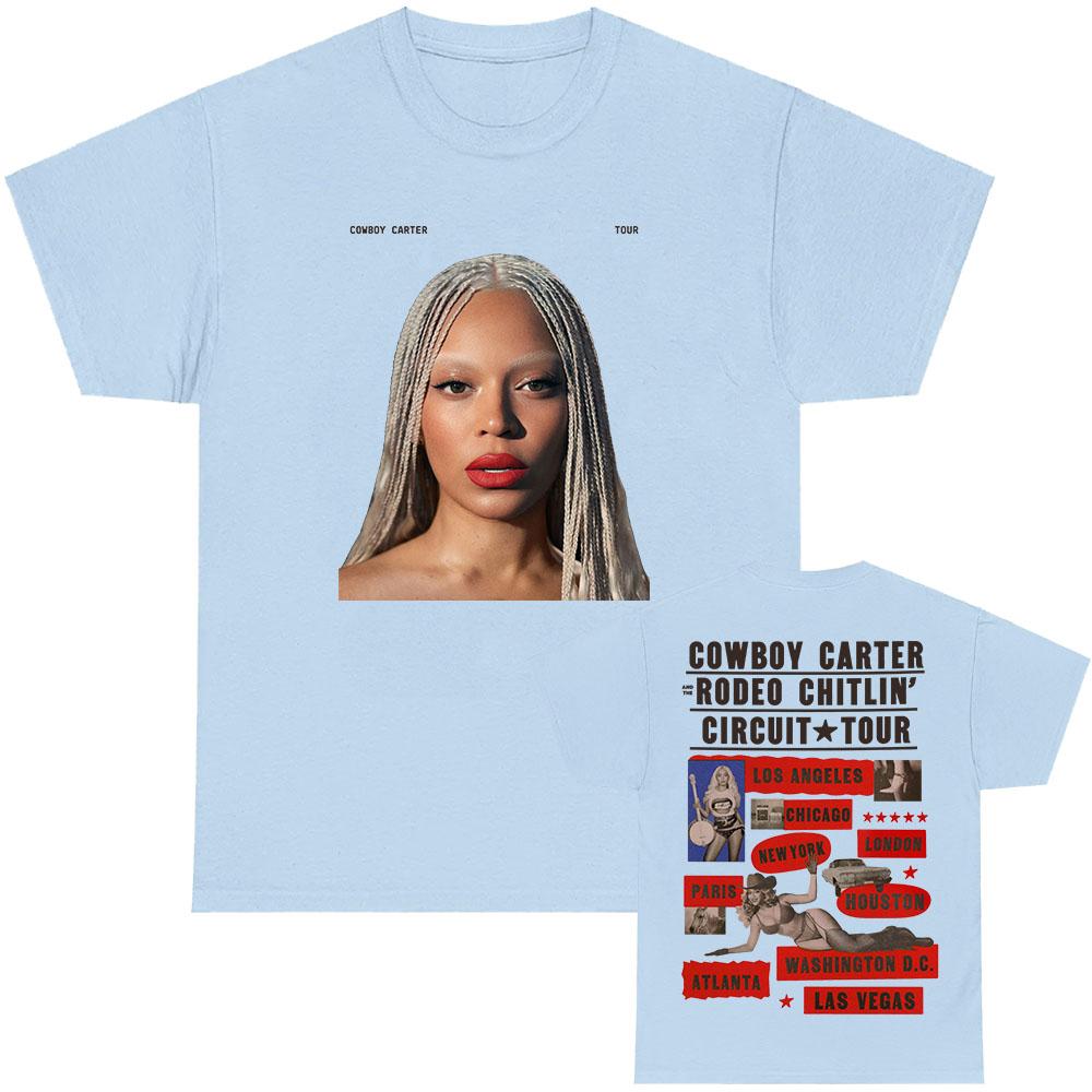 Beyoncé COWBOY CARTER TOUR 2025 T-shirt Cotton Summer Women Men Tshirts Short Sleeve O-neck Loose Tee-shirt Men Tees Print Top