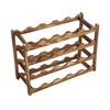 Wine Rack Pine Wood Wine Bottle Storage Shelf Display Organizer Decor for Countertop Home 4 Layer