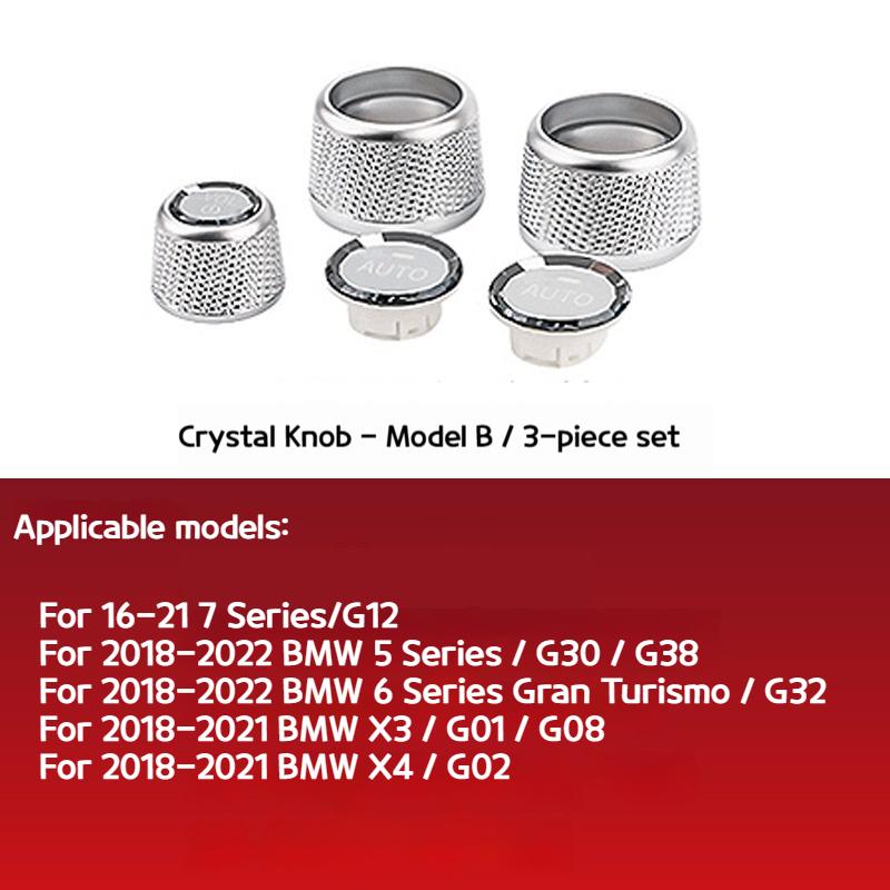 For BMW 1 2 3 4 5 6 7 Series X3 X4 X5 X6 F10 F12 F20 F21 F22 F30 F01 Air conditioner crystal knob volume key decorative sticker