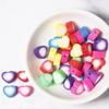 50 pcs Polymer Clay Animal & Fruit Style Mixed Color Flat Round Beads for DIY Bracelet Jewelry