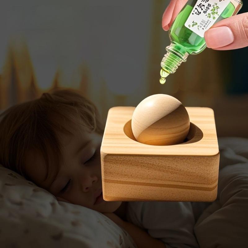 Massivt trä Sfärisk Eterisk olja för doftförstärkning Hem Sovrum Aromaterapi Eliminera Rumslukt med Hemdekoration