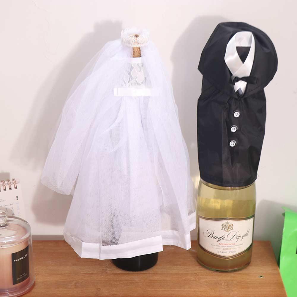 Ceremonial Dress White Gauze Dress Wine Cap Exquisite Wine Bottle Bag Home Office
