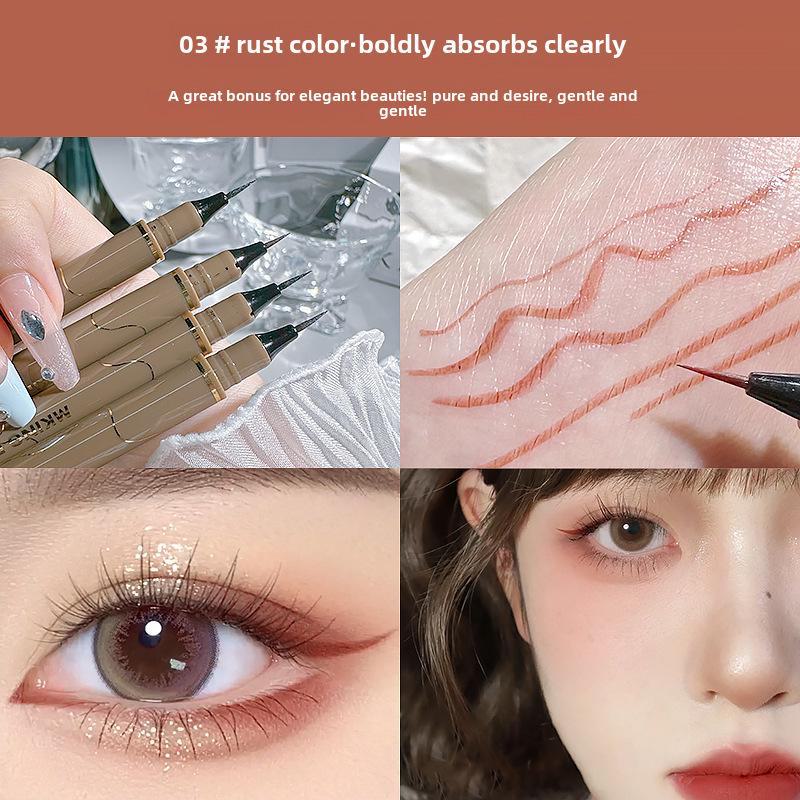 

Водостойкая подводка для глаз MK Quick-Dry — ультратонкая, не размазывается, долговечная для студентов ржавый