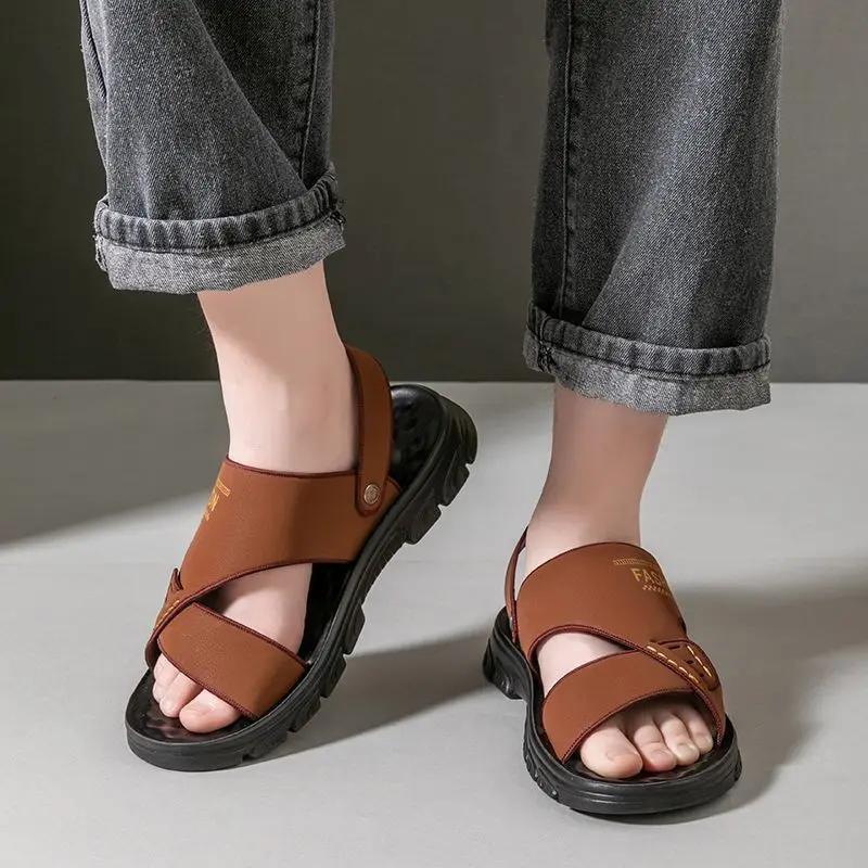 Fashion Soft Man Sandals Internet Celebrity Clearance Sale Cheap Liquidation on Offer Wholesale New Design 2025 Descount Shoes for Men
