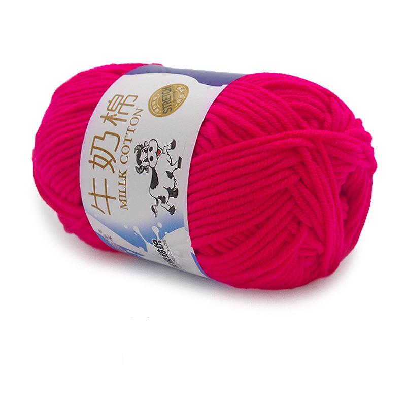 1Pc 50g Crocheting Milk Cotton Yarn Hand Knitting Sweater Blanket Hat Threads Crochet Amigurumi Bag Line 95m